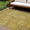 Edge Collections - 9' x 12' - Gold - Durable Washable Patchwork Area Rug for Indoor and Outdoor Use - 1 Piece
